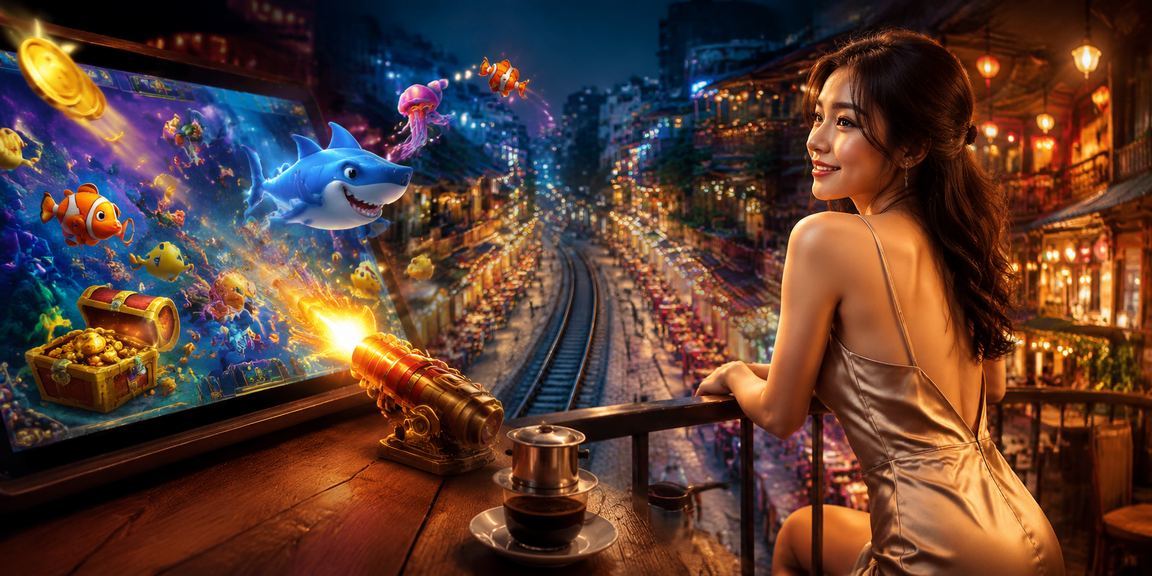 Người chơi tại Hà Nội trải nghiệm game bắn cá trên ứng dụng di động tại quán cà phê