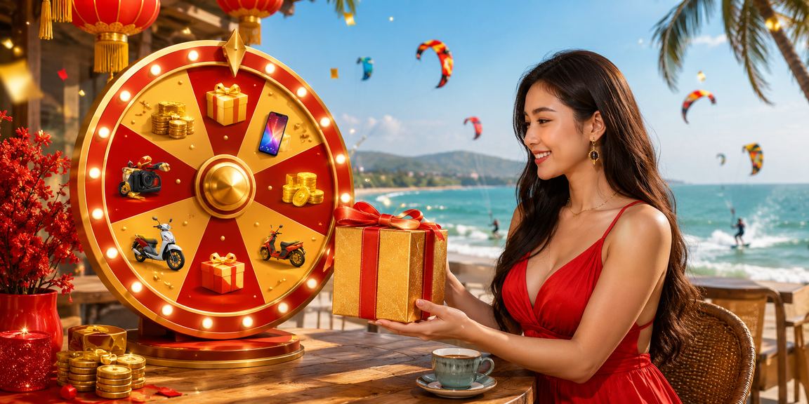 Người chơi tại Mũi Né tham gia vòng quay may mắn trực tuyến cùng 1563